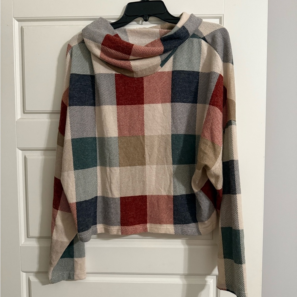 Plaid Hooded Sweater